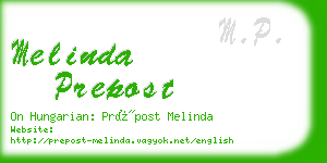 melinda prepost business card